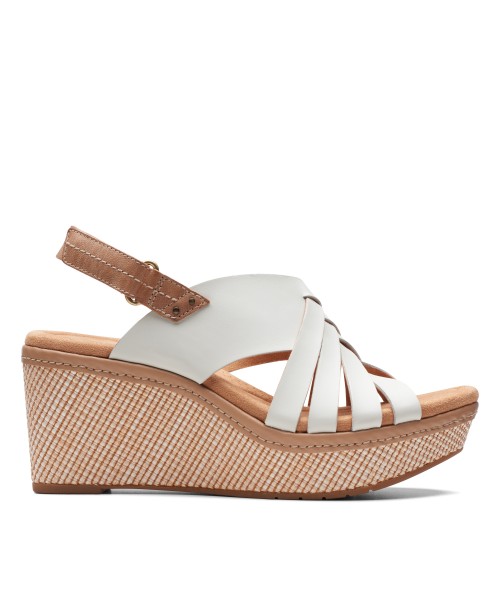 Clarks - Elleri Grace White Leather Clarks - Elleri Grace White Leather